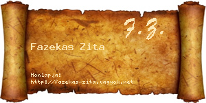 Fazekas Zita névjegykártya